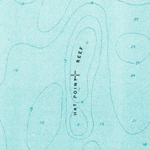 Topographic Map of Hat Point Reef, MI