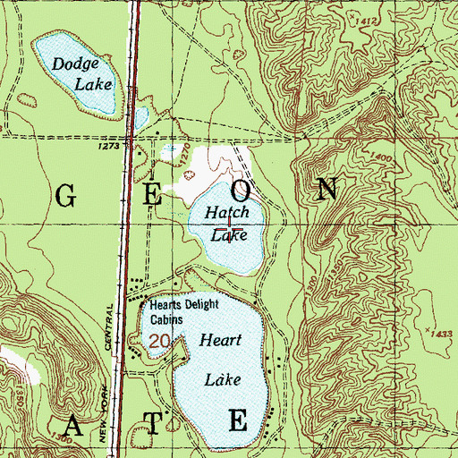 Topographic Map of Hatch Lake, MI