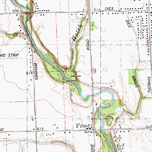 Topographic Map of Hatch Run, MI