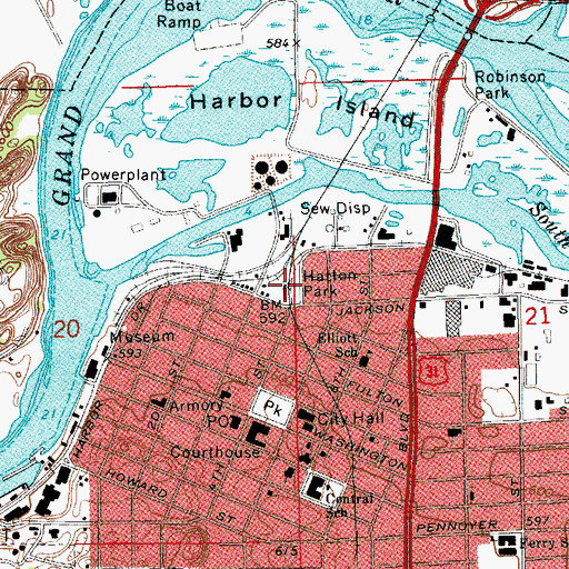 Topographic Map of Hatton Park, MI