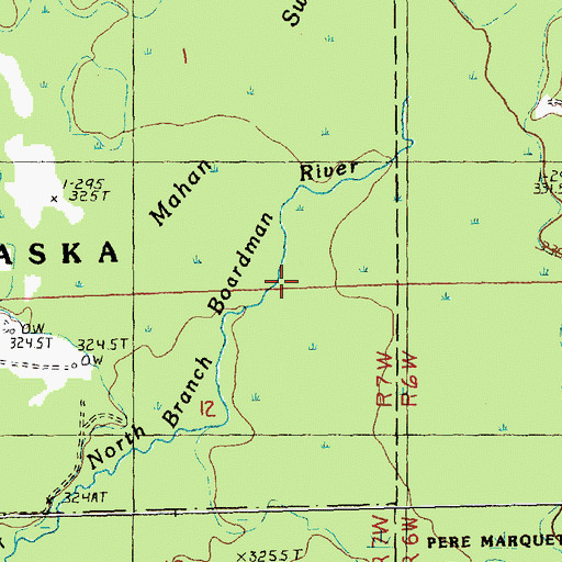 Topographic Map of Hauenstein Creek, MI