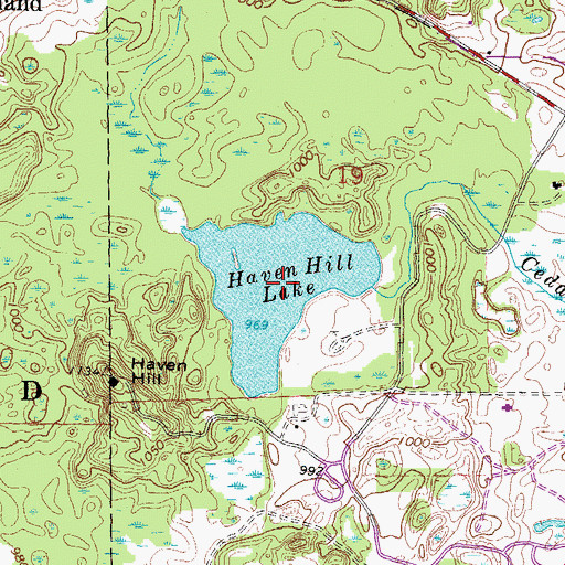 Topographic Map of Haven Hill Lake, MI