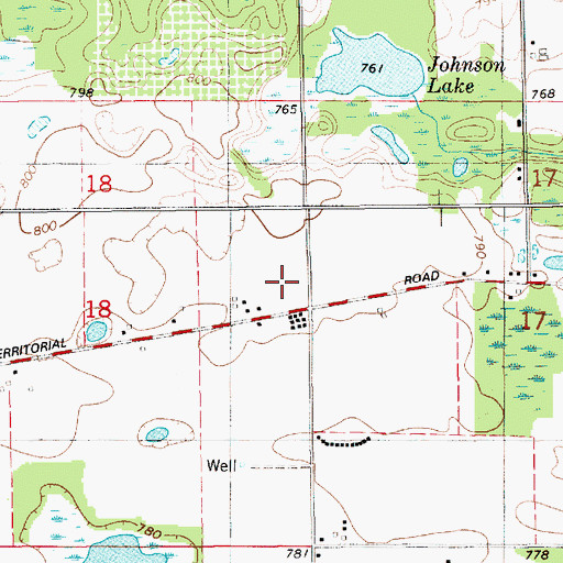 Topographic Map of Hayden School, MI