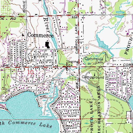 Topographic Map of Hayes Creek, MI
