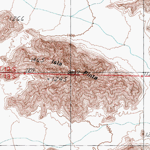 Topographic Map of Isla Pinta, AZ