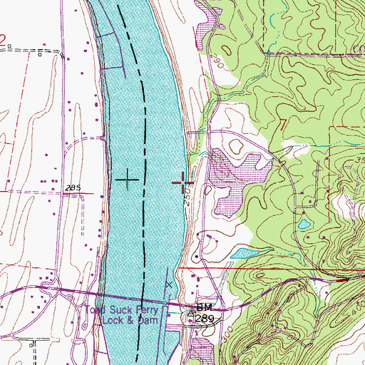Topographic Map of Gay Branch, AR