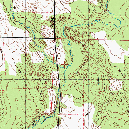 Topographic Map of Haynes Creek, MI