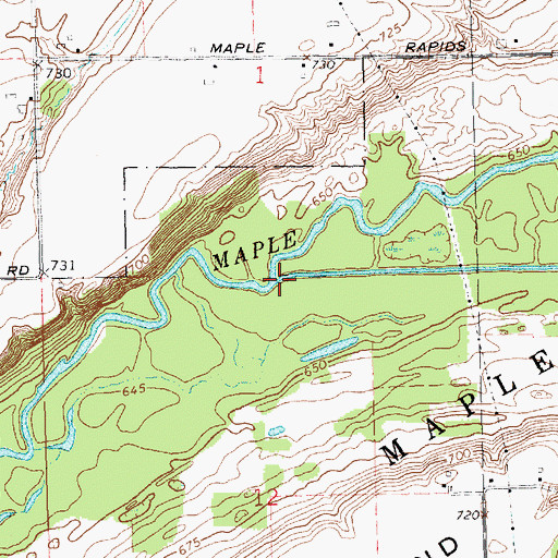 Topographic Map of Hayworth Creek, MI