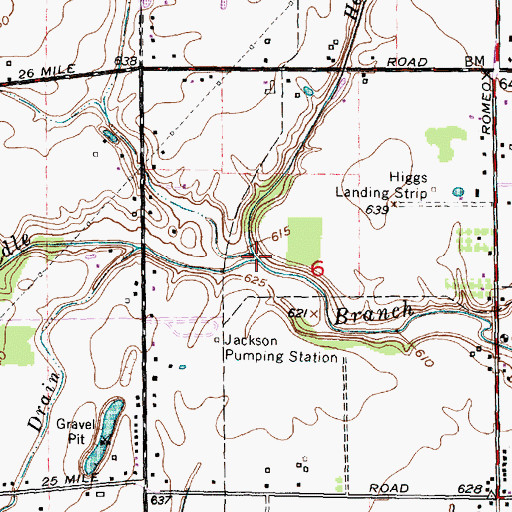 Topographic Map of Healy Drain, MI