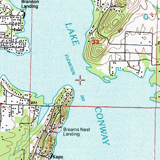 Topographic Map of Gold Lake (historical), AR