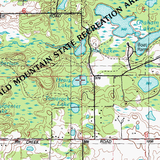 Topographic Map of Heart Lake, MI