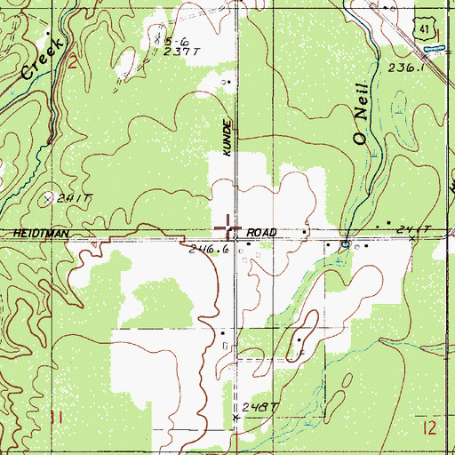 Topographic Map of Heidtman School, MI