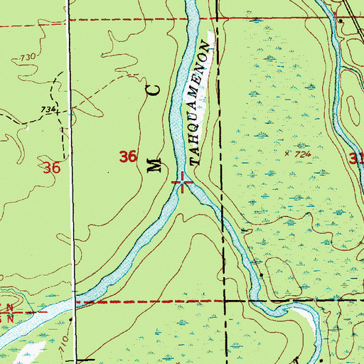Topographic Map of Hendrie River, MI