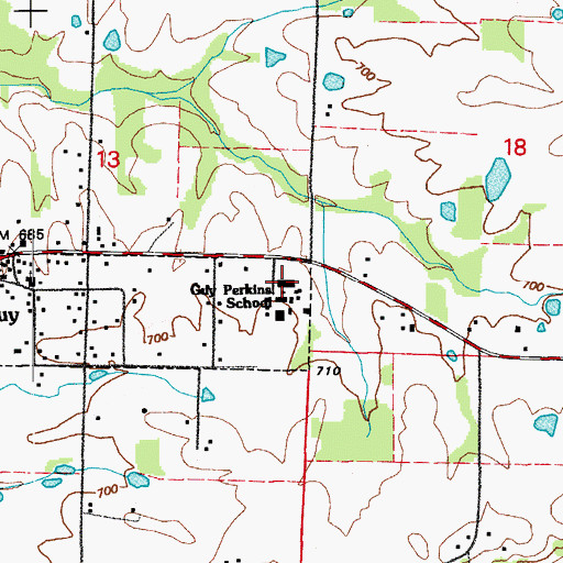 Topographic Map of Guy - Perkins Elementary School, AR