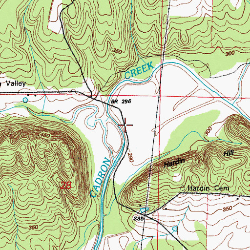 Topographic Map of Happy Valley, AR