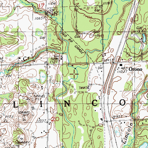 Topographic Map of Hersey Creek, MI