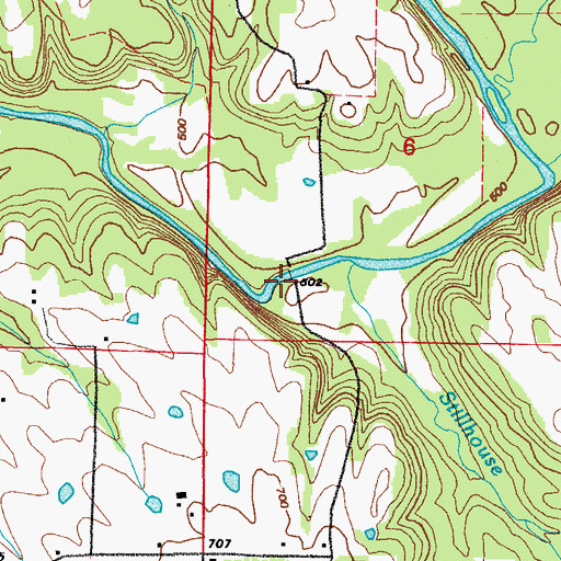 Topographic Map of Hartwick Mill (historical), AR