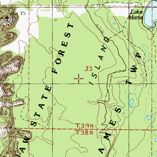 Topographic Map of High Island, MI