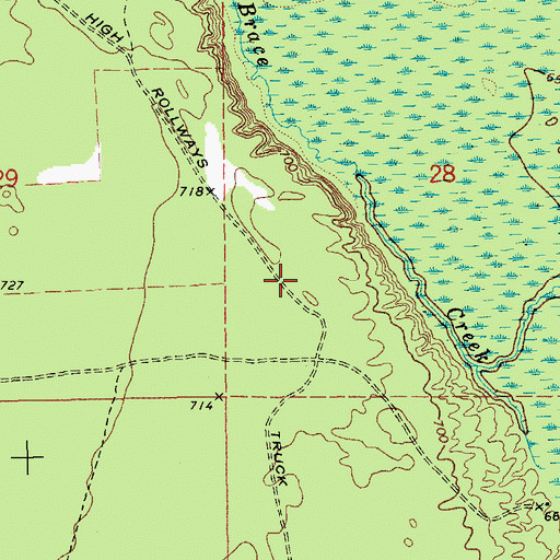 Topographic Map of High Rollways Truck Trail, MI