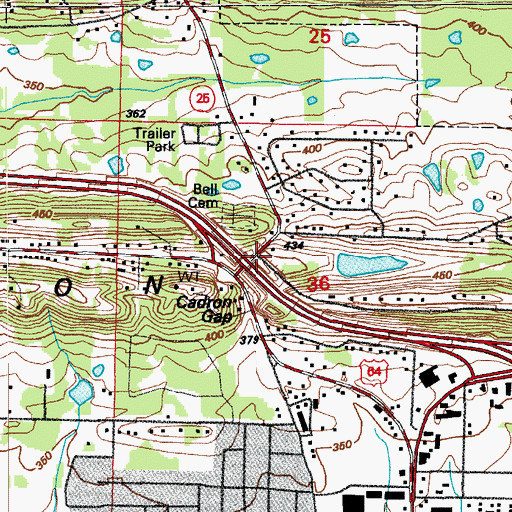 Topographic Map of Hietts Store (historical), AR