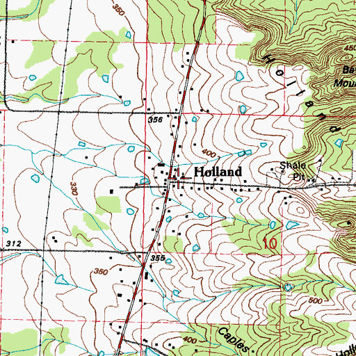 Topographic Map of Holland Methodist Church, AR