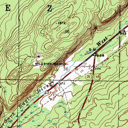 Topographic Map of Cliff Cemetery, MI