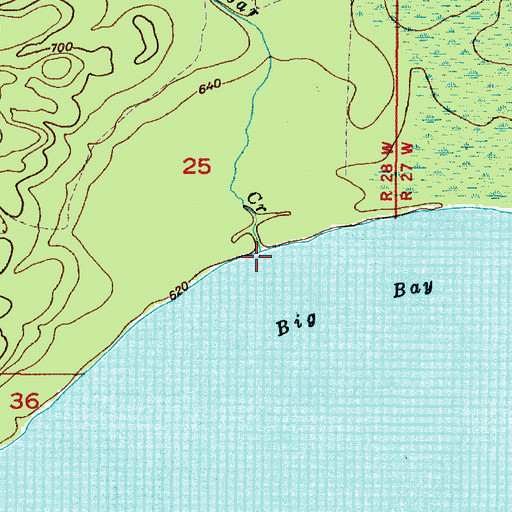 Topographic Map of Hoar Creek, MI