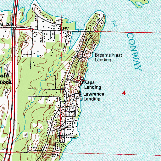 Topographic Map of Kapps Landing, AR