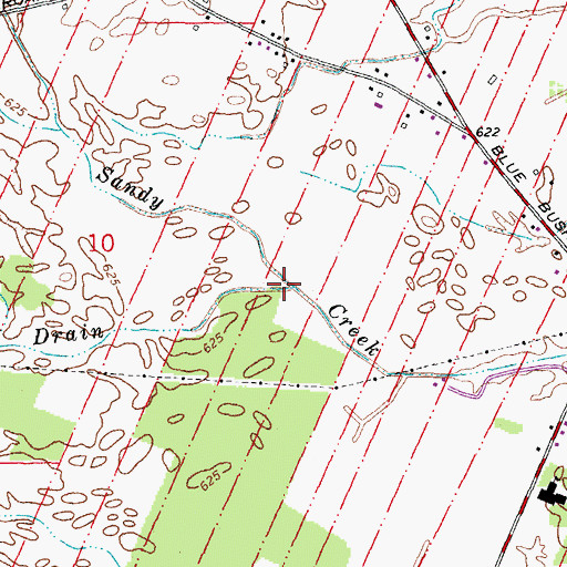 Topographic Map of Hoffman Drain, MI