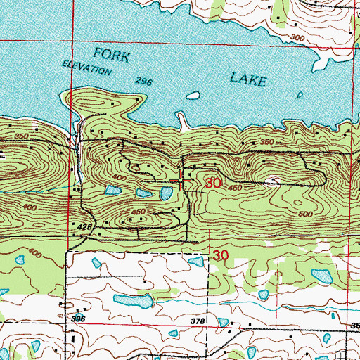 Topographic Map of Lakeview Acres, AR