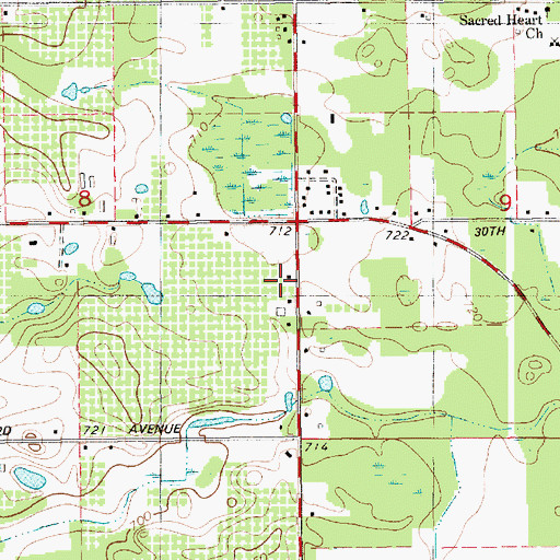 Topographic Map of Hogmire School, MI