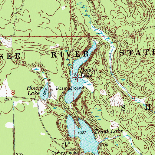 Topographic Map of Hoister Lake, MI