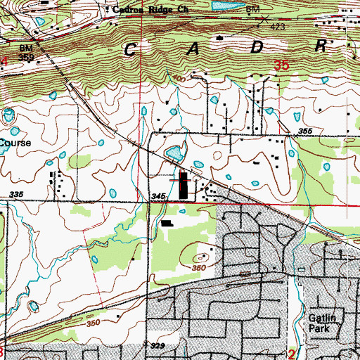 Topographic Map of Laurel Plaza Shopping Center, AR