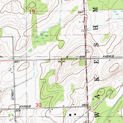 Topographic Map of Holcomb School, MI