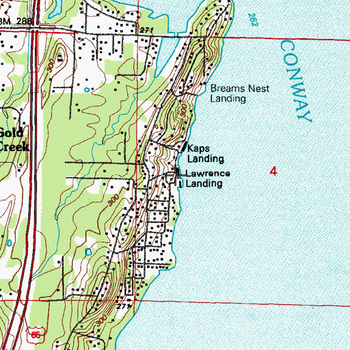Topographic Map of Lawrence Landing, AR