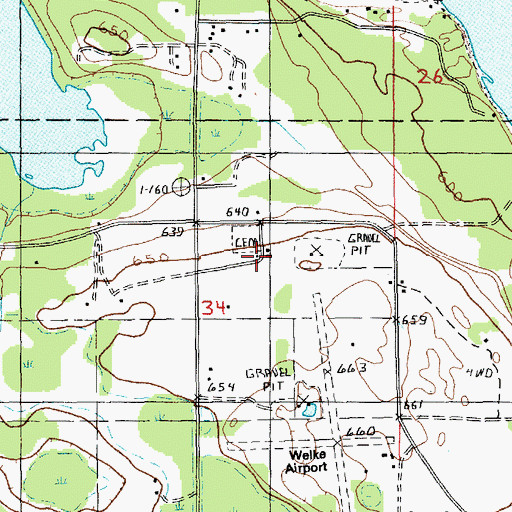 Topographic Map of Holy Cross Church, MI
