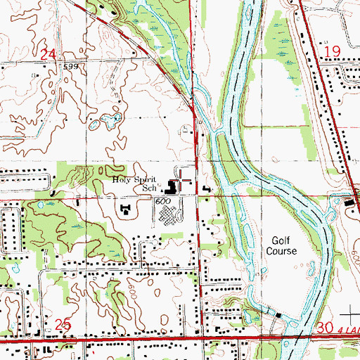 Topographic Map of Michael McGivney School, MI