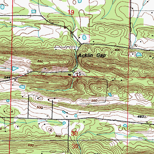Topographic Map of Melrose School (historical), AR