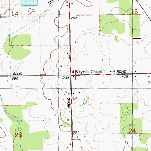 Topographic Map of Hoogstraat School, MI