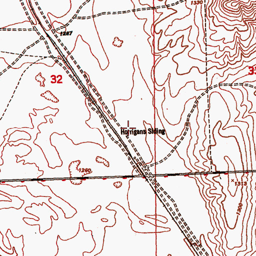 Topographic Map of Horrigans Siding, MI