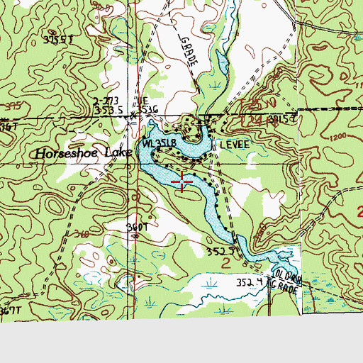 Topographic Map of Horseshoe Lake, MI