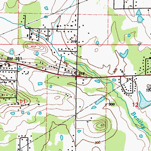 Topographic Map of Muns Store (historical), AR