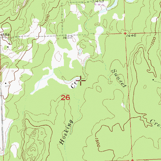 Topographic Map of Hosking Creek, MI