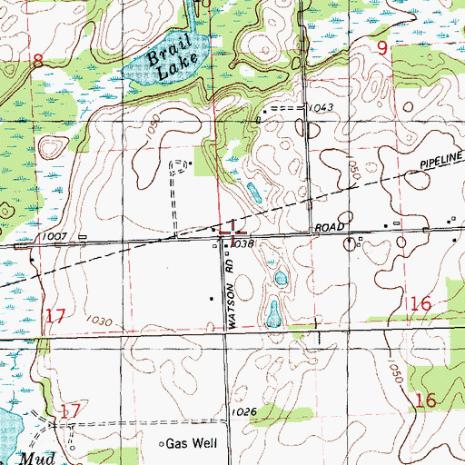 Topographic Map of Howard School, MI