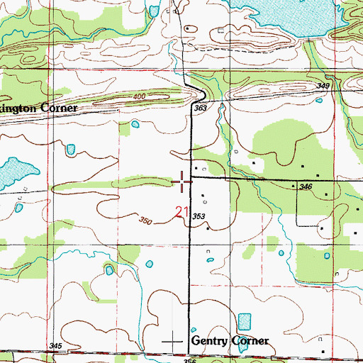 Topographic Map of Oakland School (historical), AR