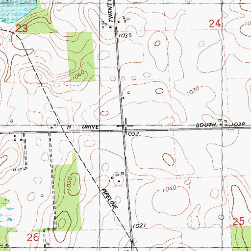 Topographic Map of Howell School, MI