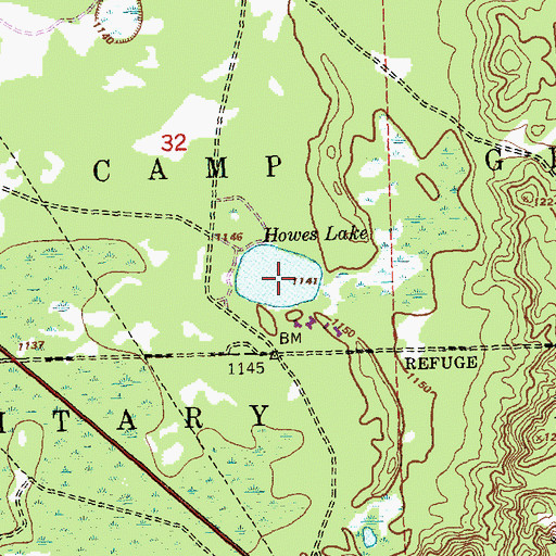 Topographic Map of Howes Lake, MI