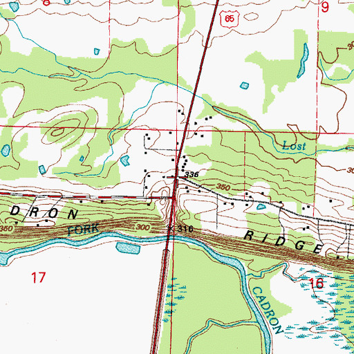 Topographic Map of Old Linder (historical), AR