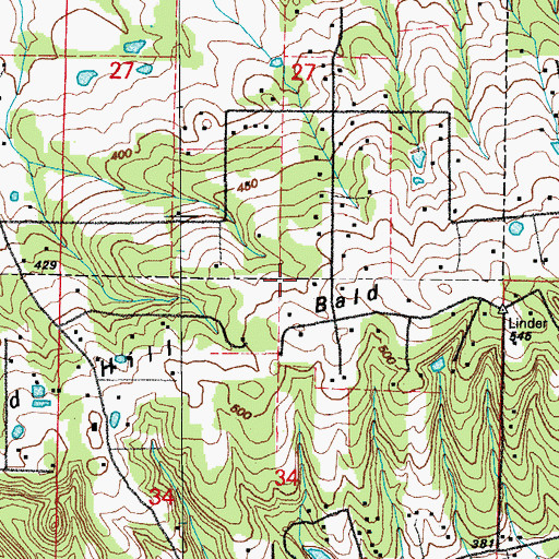 Topographic Map of Old Salem Church (historical), AR