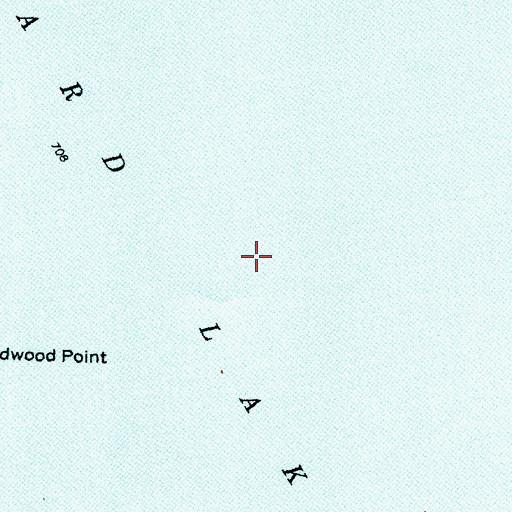 Topographic Map of Hubbard Lake, MI